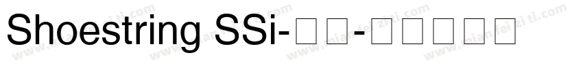 Shoestring SSi-常规字体转换